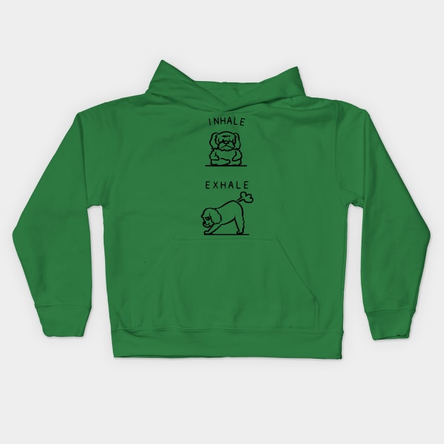 Inhale Exhale Cockapoo Kids Hoodie by huebucket